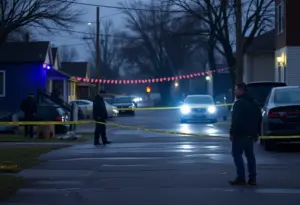 Scene reflecting the impact of crime in Milwaukee