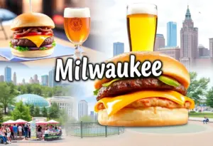 A collage representing Milwaukee's best foods and cultural spots
