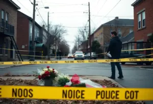 Police investigation at a shooting scene in Milwaukee