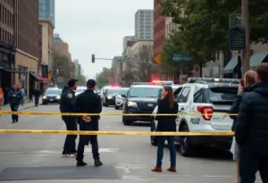 Police activity at a shooting scene in Milwaukee