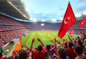 Fans cheering during the MLS Cup Playoffs
