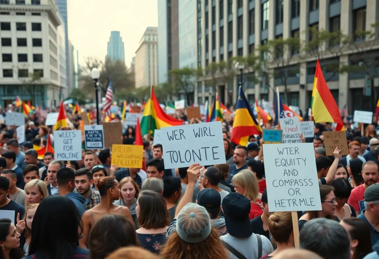 Crowd at No Kings Day protest in Milwaukee