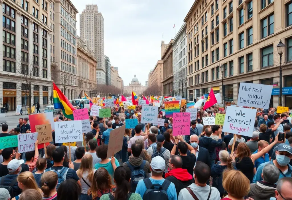 Massive gathering at the No Kings protest in Milwaukee