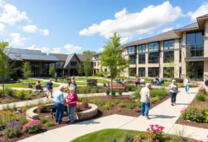 Seniors enjoying the outdoors at a Milwaukee senior living community