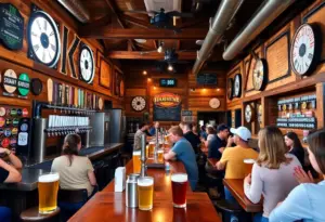 Interior view of Solemn Oath Brewery taproom in Milwaukee