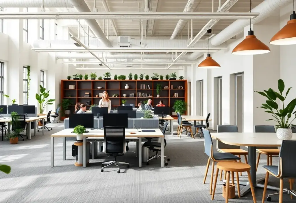 Interior view of the new office space for Sun Life U.S. and DentaQuest with modern design