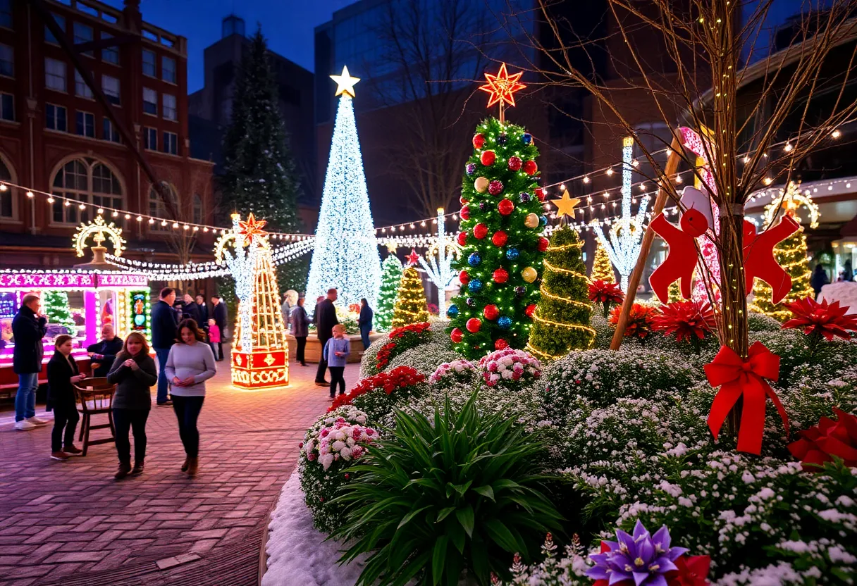 Families enjoying holiday lights at a Milwaukee garden event in November 2025.