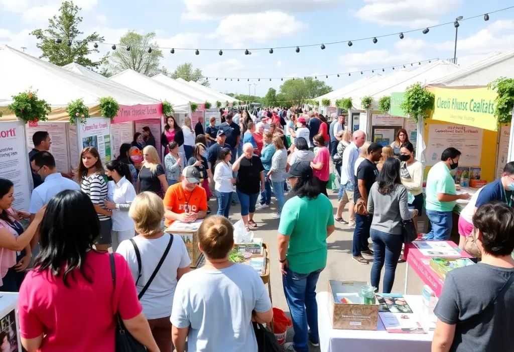 Community members participating in health events in Milwaukee.
