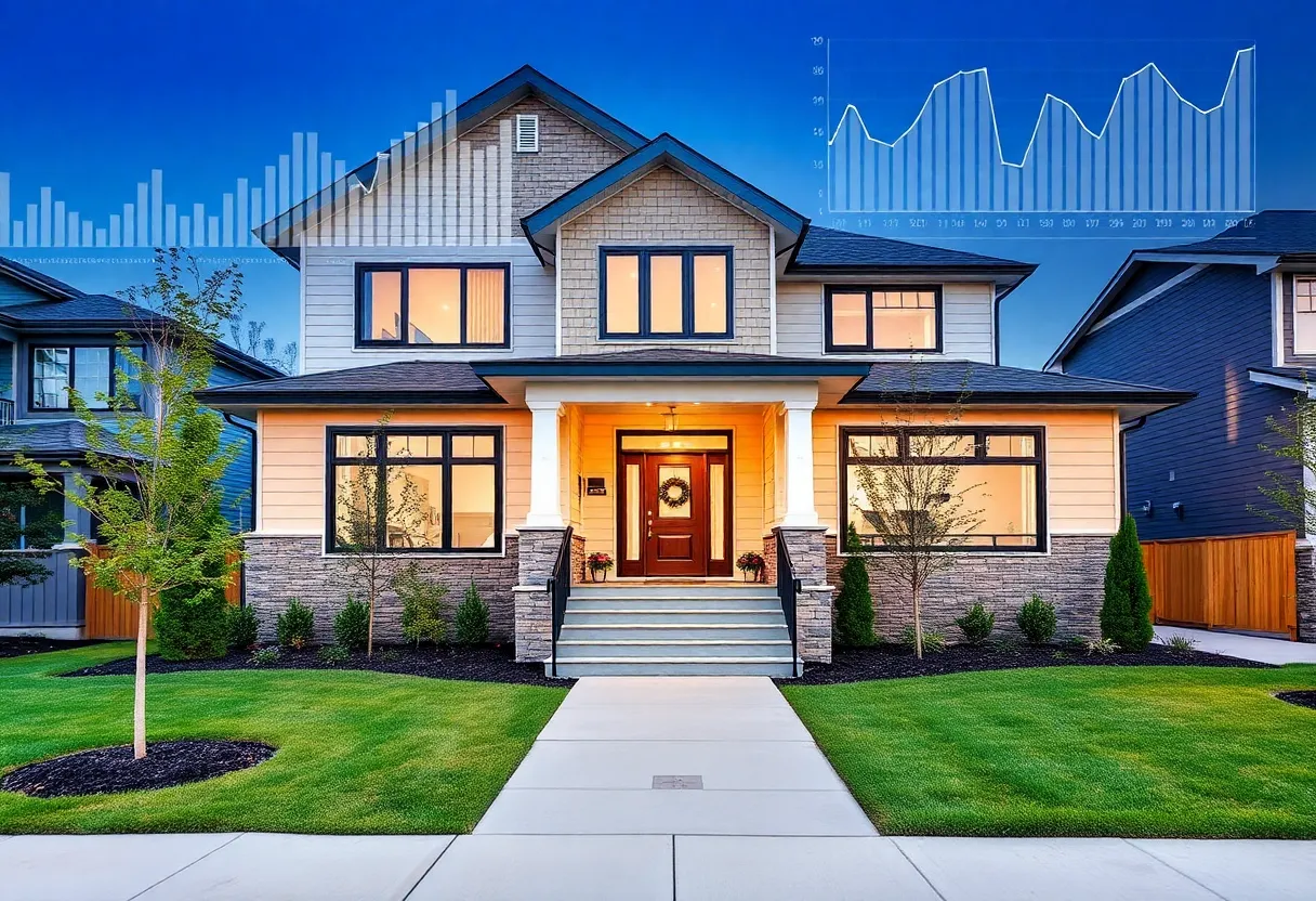 A modern Milwaukee home with market data visuals