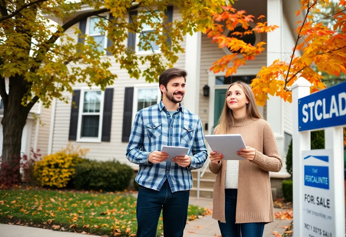 A couple discussing home buying options with a realtor in Milwaukee
