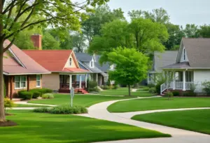 Vibrant Milwaukee neighborhood with homes and parks