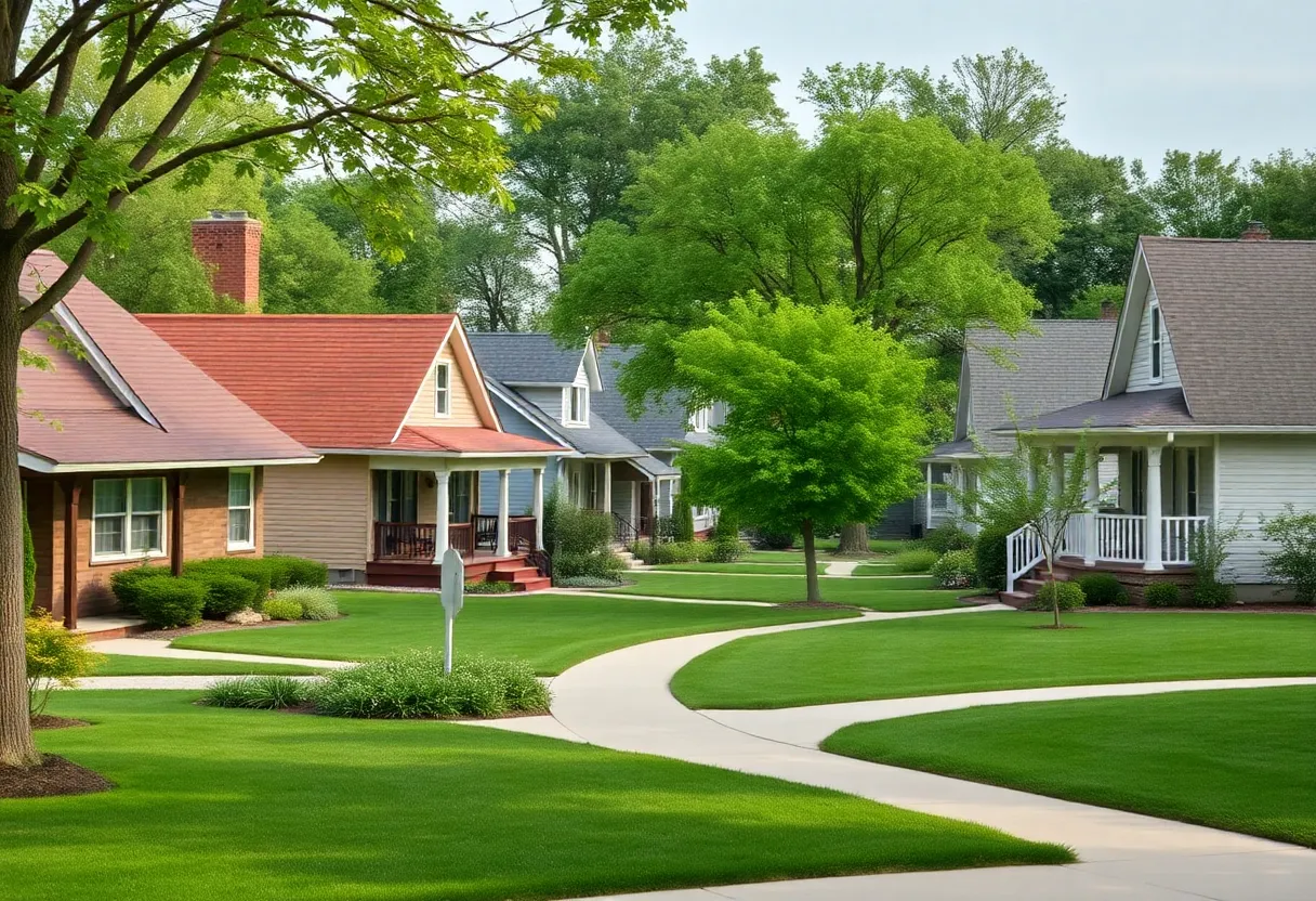 Vibrant Milwaukee neighborhood with homes and parks