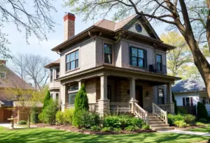 A renovated home in Milwaukee featuring modern design elements.