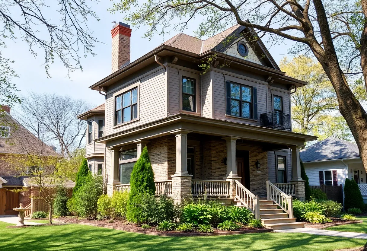A renovated home in Milwaukee featuring modern design elements.