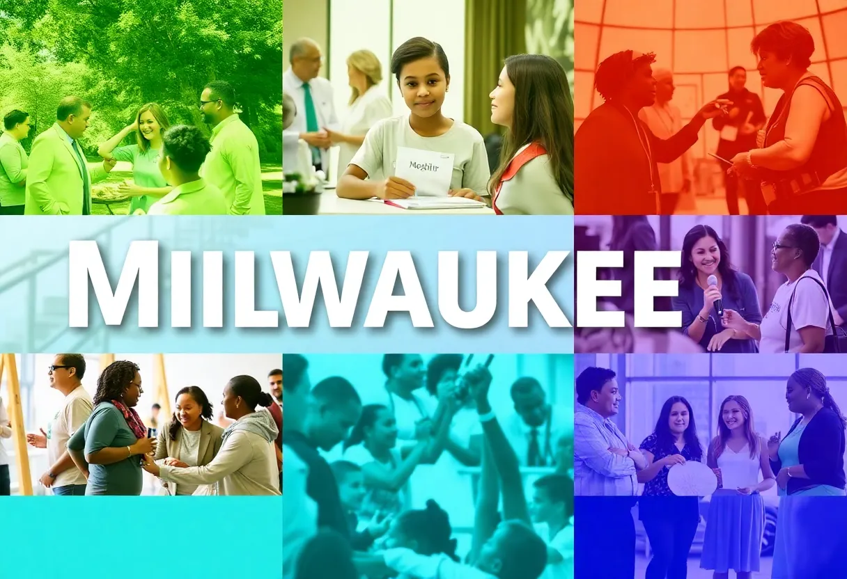 Collage of health events in Milwaukee showcasing community and wellness activities.