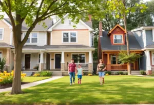 Beautiful homes in a Milwaukee neighborhood