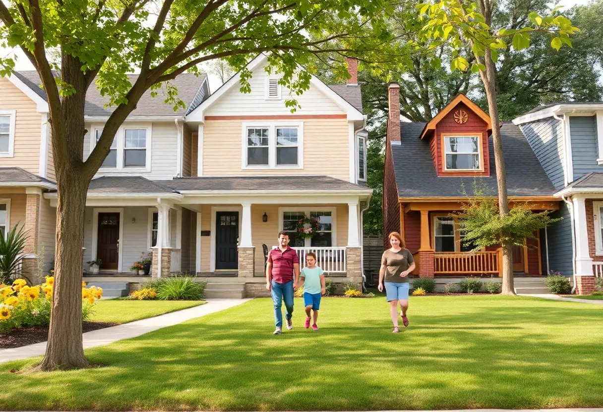 Beautiful homes in a Milwaukee neighborhood