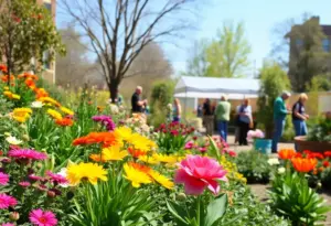A picturesque garden in Milwaukee during spring showcasing events related to gardening.