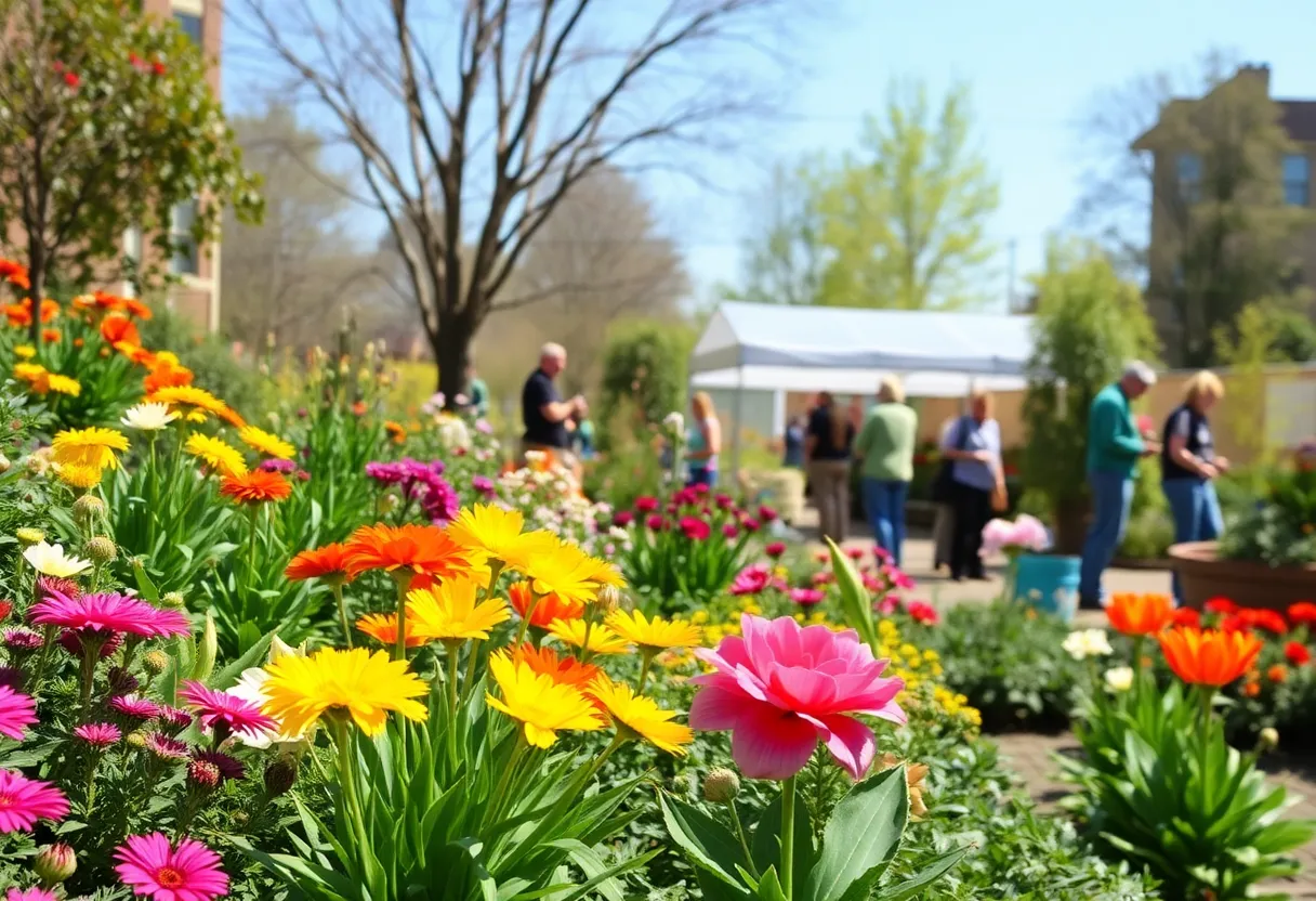 A picturesque garden in Milwaukee during spring showcasing events related to gardening.